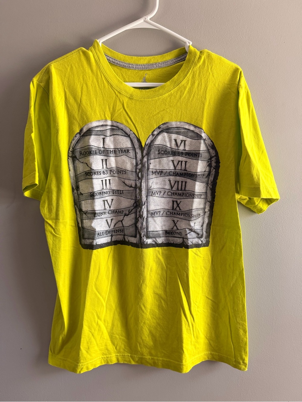 Jordan Neon Yellow Graphic Short Sleeve Tee